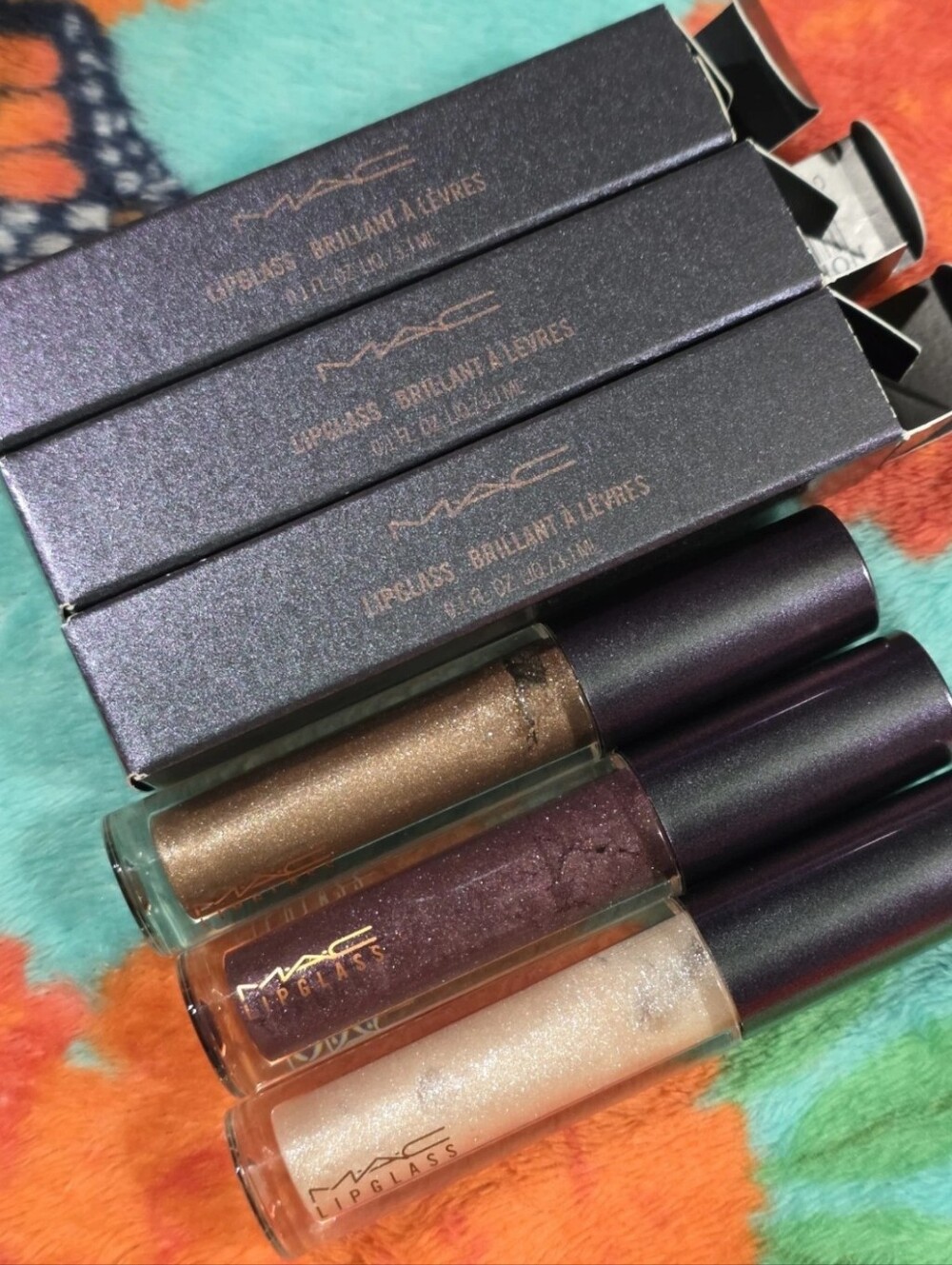 Mac Lipglass Mirage Noir Soft Shell Midnight Dip Oysterized NIB